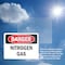 Signmission Nitrogen Gas Danger Sign, Vinyl Decal, 10in W x 7in L, 2PK OS-2PACK-DS-D-710-L-2457 - alternate 5